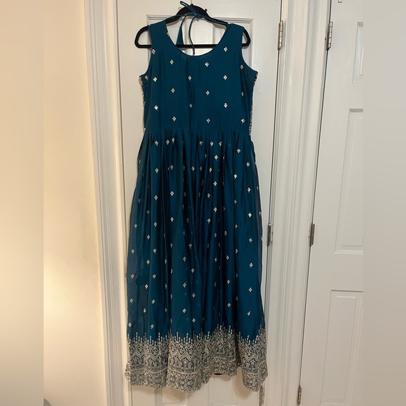 Blue Anarkali Dress size medium - Picture 5 of 8